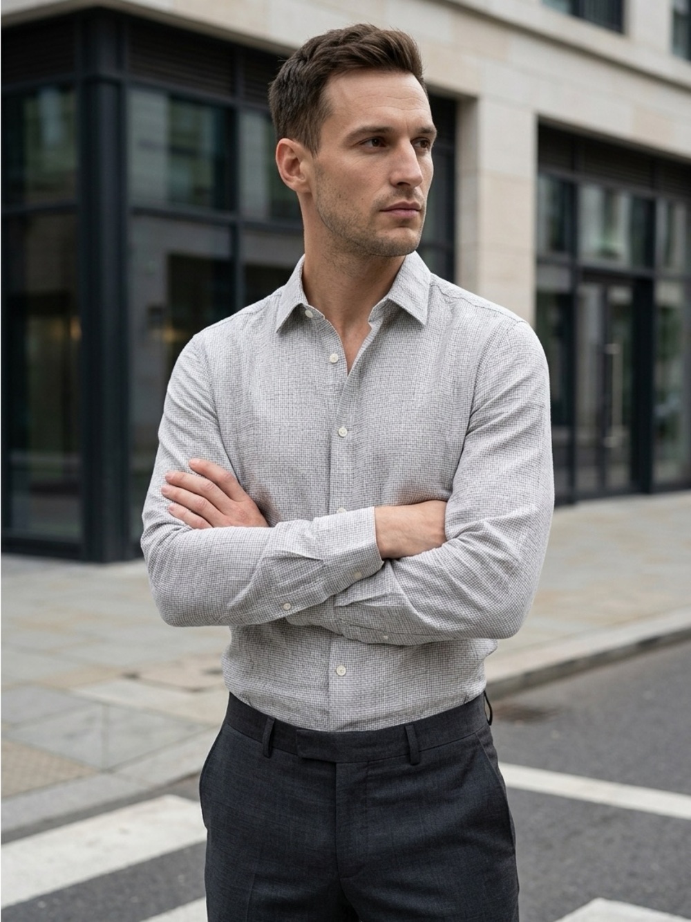 Calvin Klein slim fit button collard- shirt